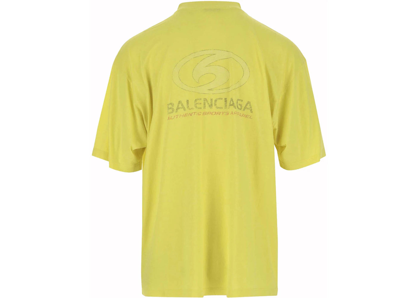 Balenciaga Cotton Surfer Logo T-Shirt Yellow - vue secondaire A
