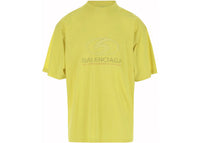 Balenciaga Cotton Surfer Logo T-Shirt Yellow