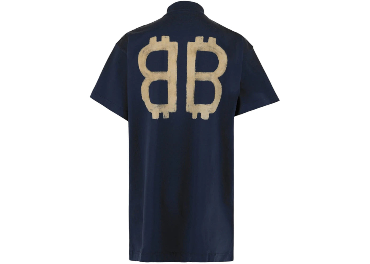Balenciaga Crypto-Print Vintage Cotton T-Shirt Washed Blue - vue secondaire A