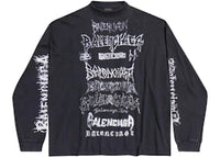 Balenciaga DIY Metal Longsleeve Medium Fit T-Shirt Black/White