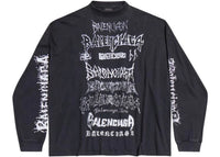 Balenciaga DIY Metal Longsleeve Medium Fit T-Shirt Black/White