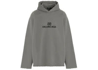 Balenciaga Distressed BB Pixel Hoodie Taupe