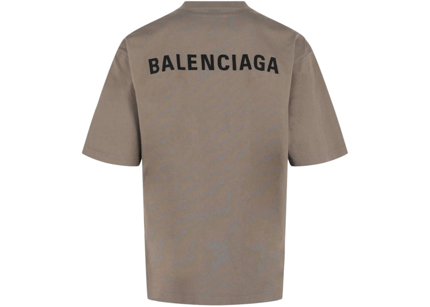 Balenciaga Embroidered Crewneck T-Shirt Taupe Black - vue secondaire A
