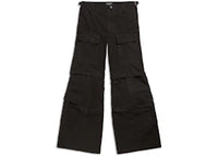 Balenciaga Flared Cargo Trousers in Black Black
