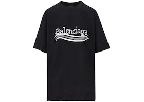 Balenciaga Hand Drawn Political Campaing Tee Black - vue 360