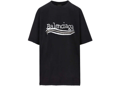Balenciaga Hand Drawn Political Campaing Tee Black - product view 2