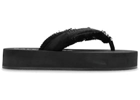 Balenciaga Jet Lag Thong Sandals Black Brushed Satin (Women's)