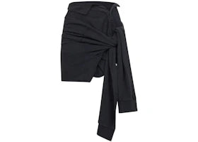 Balenciaga Knotted Polo Skirt Faded Washed Black