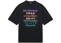 Balenciaga Languages Medium Fit T-shirt Black