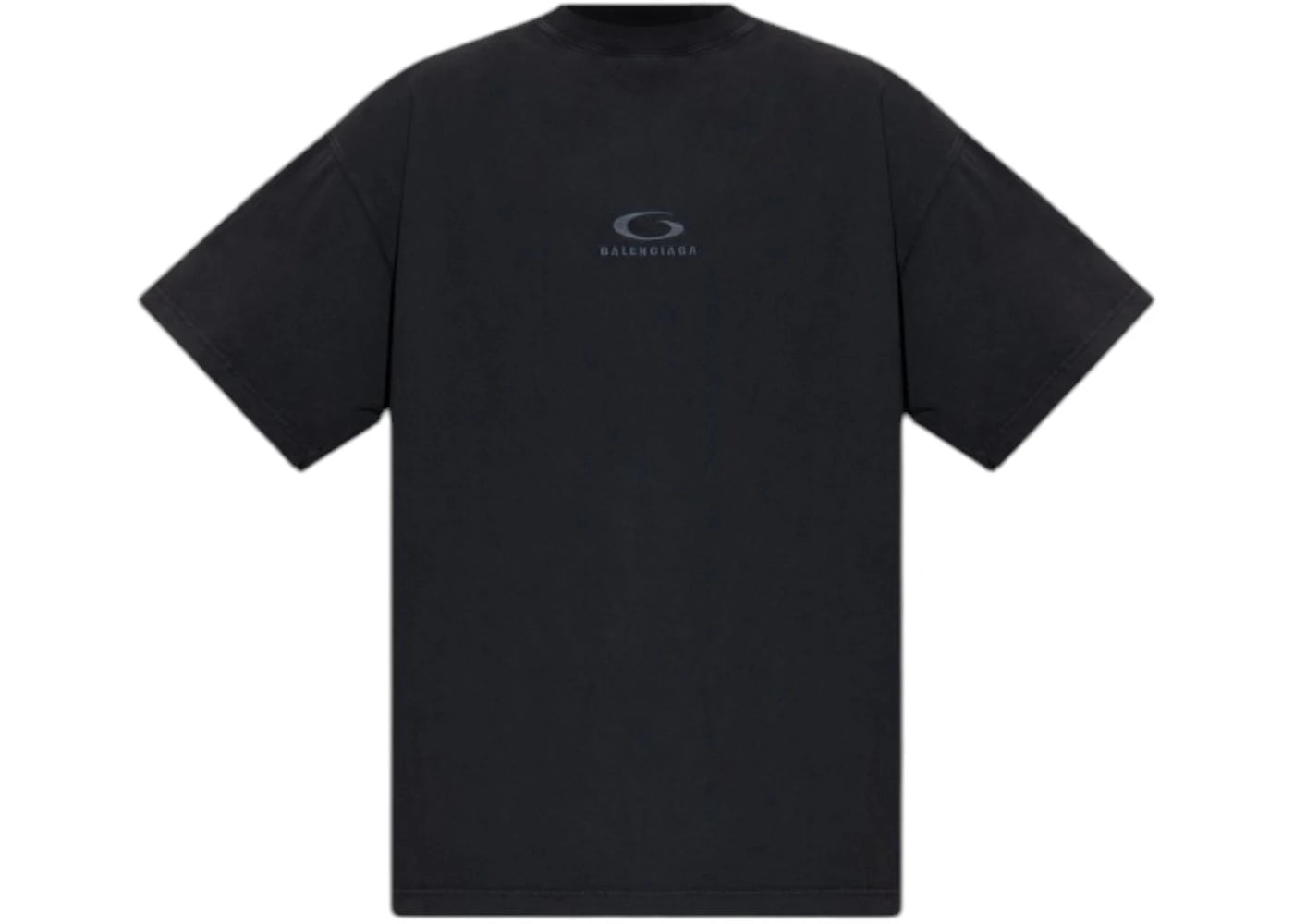 Balenciaga Loop Sports Icon Oversized Faded Washed T-shirt Black - vue secondaire A