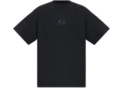 Balenciaga Loop Sports Icon Oversized Faded Washed T-shirt Black - apparel view 2