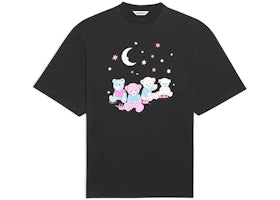 Balenciaga Love Bear Womens Oversized T-Shirt Black - vue 360
