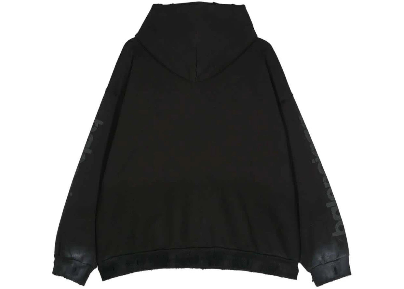 Balenciaga Medium Fit Hoodie Faded Black - vue secondaire B