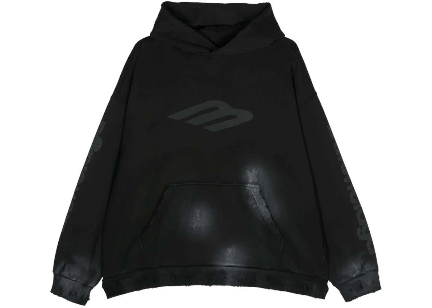 Balenciaga Medium Fit Hoodie Faded Black - vue secondaire A