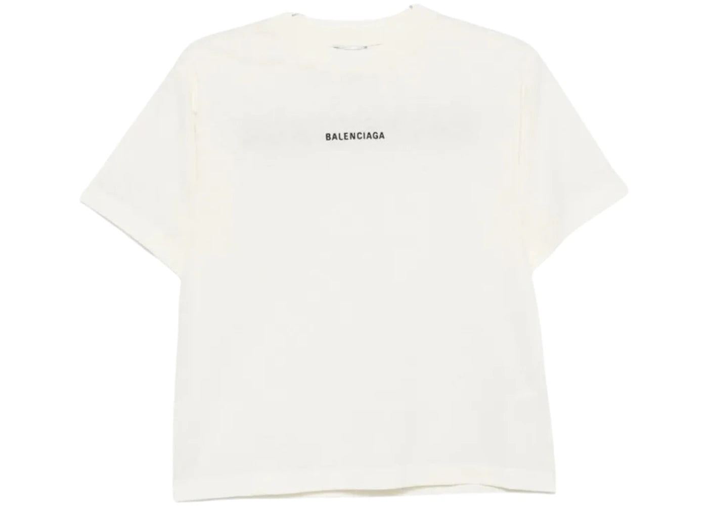 Balenciaga Medium Fit T-shirt Cream - vue 360
