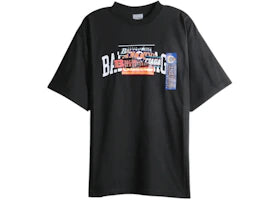Balenciaga Medium Fit Tee Black - vue 360
