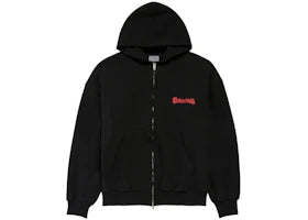 Balenciaga Medium Fit Zip Up Hoodie Black