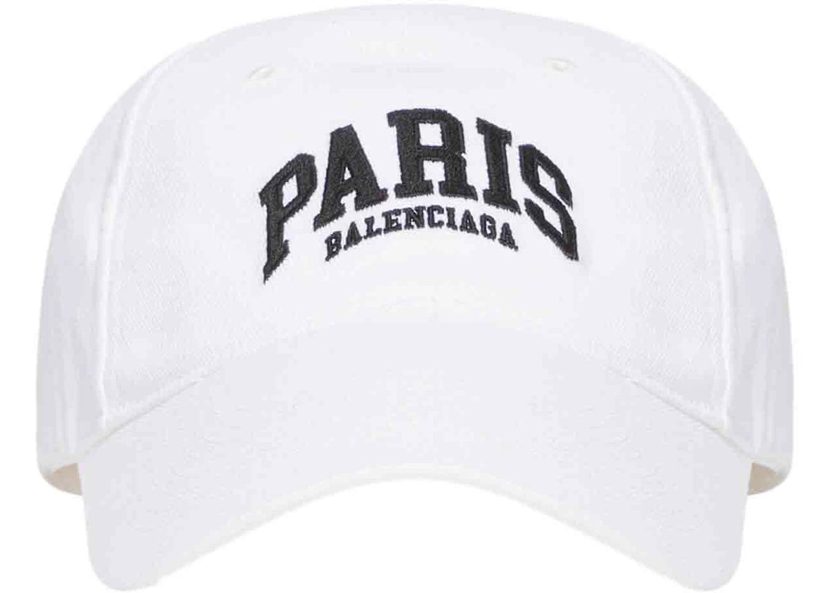 Balenciaga Mens Cities Paris Cap White - vue secondaire A