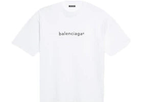 Balenciaga Mens New Copyright Medium Fit T-shirt White