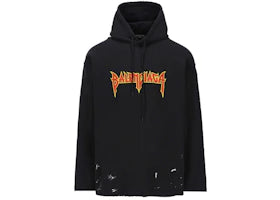 Balenciaga Metal Vintage Hoodie Black - vue 360