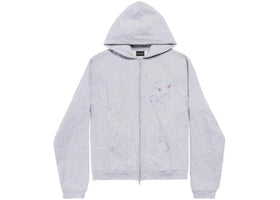 Balenciaga Music Britney Spears Series Zip-Up Hoodie Regular Fit Light Grey/Pink