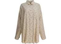 Balenciaga Oversized Logo Shirt Beige