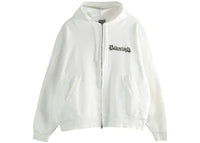 Balenciaga Oversized Zip-Up Hoodie White