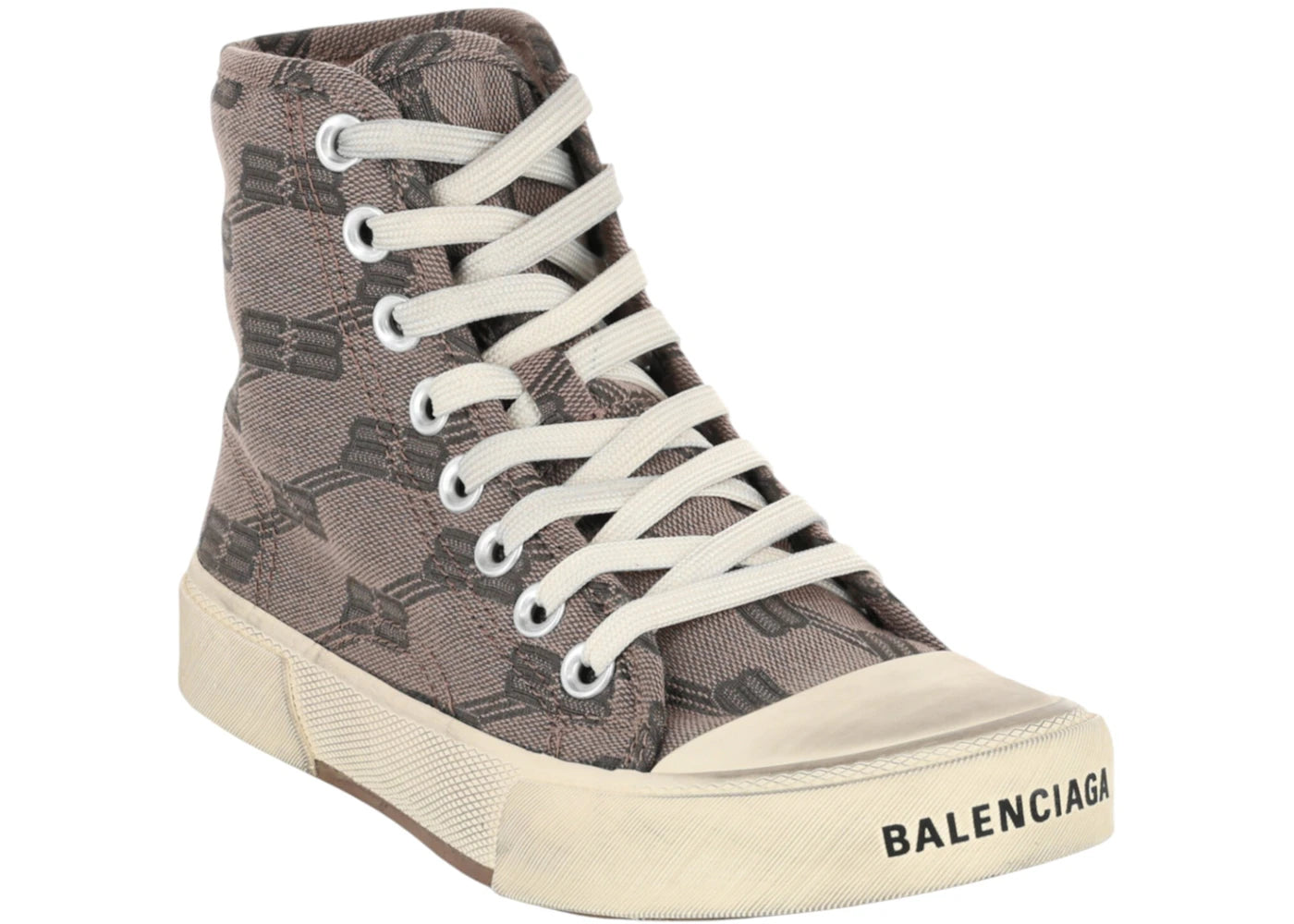 Balenciaga Paris BB Monogram High-Top Grey (Women's) - vue secondaire B