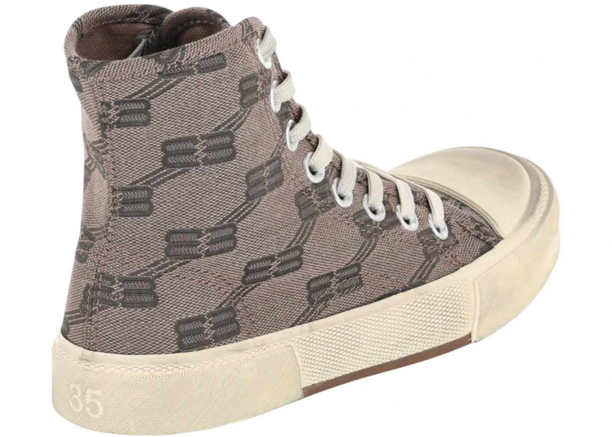Balenciaga Paris BB Monogram High-Top Grey (Women's) - vue secondaire B