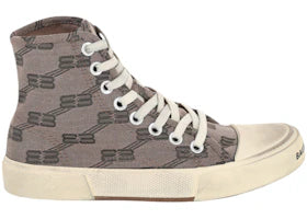 Balenciaga Paris BB Monogram High-Top Grey (Women's) - vue 360
