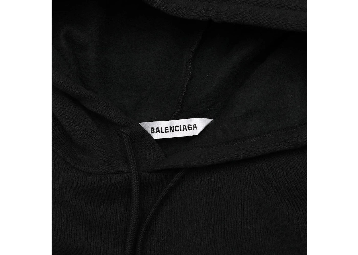 Balenciaga Paris France Print Hoodie Black - vue secondaire B