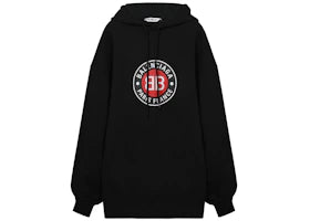 Balenciaga Paris France Print Hoodie Black