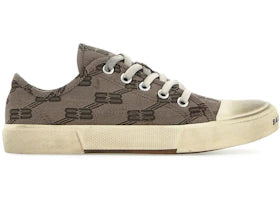 Balenciaga Paris Low Top BB Monogram Dark Beige Brown (Women's) - vue 360
