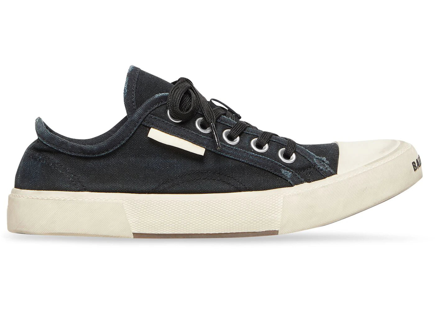 Balenciaga Paris Low Top Black White - vue 360