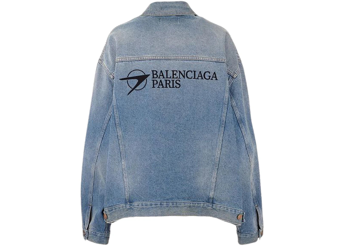 Balenciaga Paris Oversize Denim Jacket Indigo - vue secondaire B