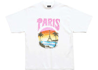 Balenciaga Paris Tropical T-Shirt Medium Fit White/Pink