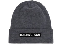 Balenciaga Patch Beanie Grey