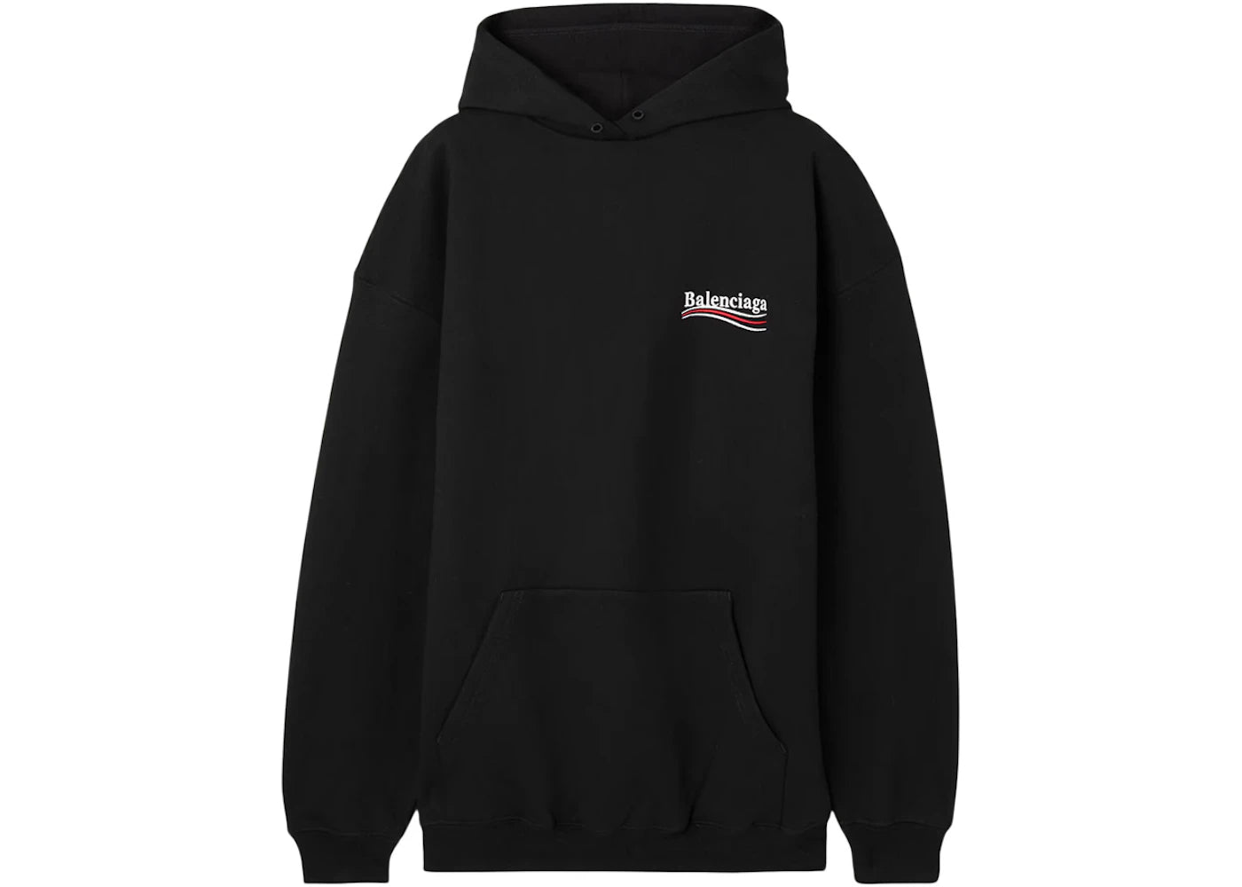Balenciaga Political Campaign Large Fit Hoodie Black - vue secondaire A