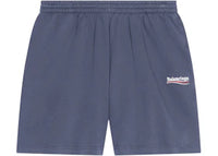 Balenciaga Political Campaign Large Fit Sweat Shorts Dark Grey/White