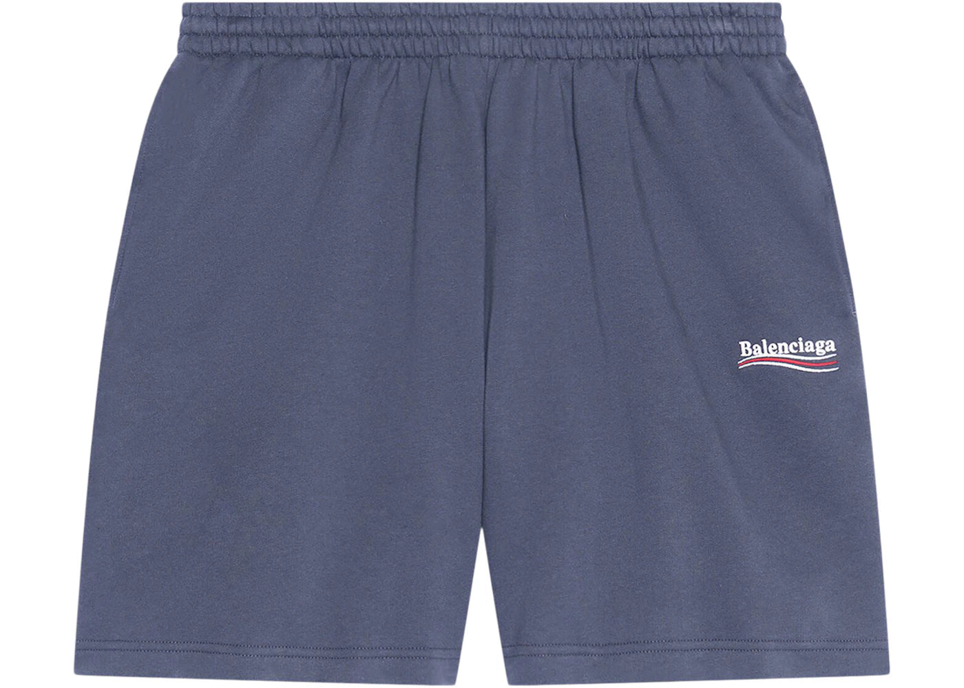 Balenciaga Political Campaign Large Fit Sweat Shorts Dark Grey/White - vue secondaire A