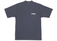 Balenciaga Political Campaign Large Fit T-Shirt Dark Grey/White