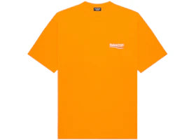 Balenciaga Political Campaign Large Fit T-Shirt Fluo Orange - vue secondaire A