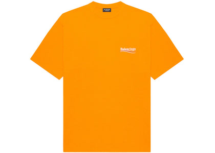 Balenciaga Political Campaign Large Fit T-Shirt Fluo Orange - apparel view 2