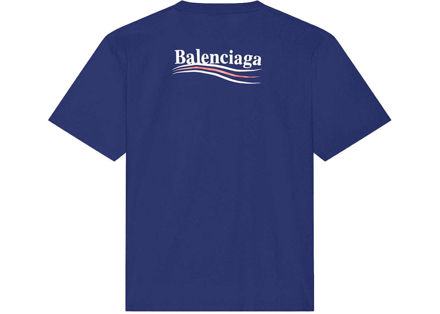 Balenciaga Political Campaign Large Fit T-Shirt Pacific Blue/White - vue secondaire B