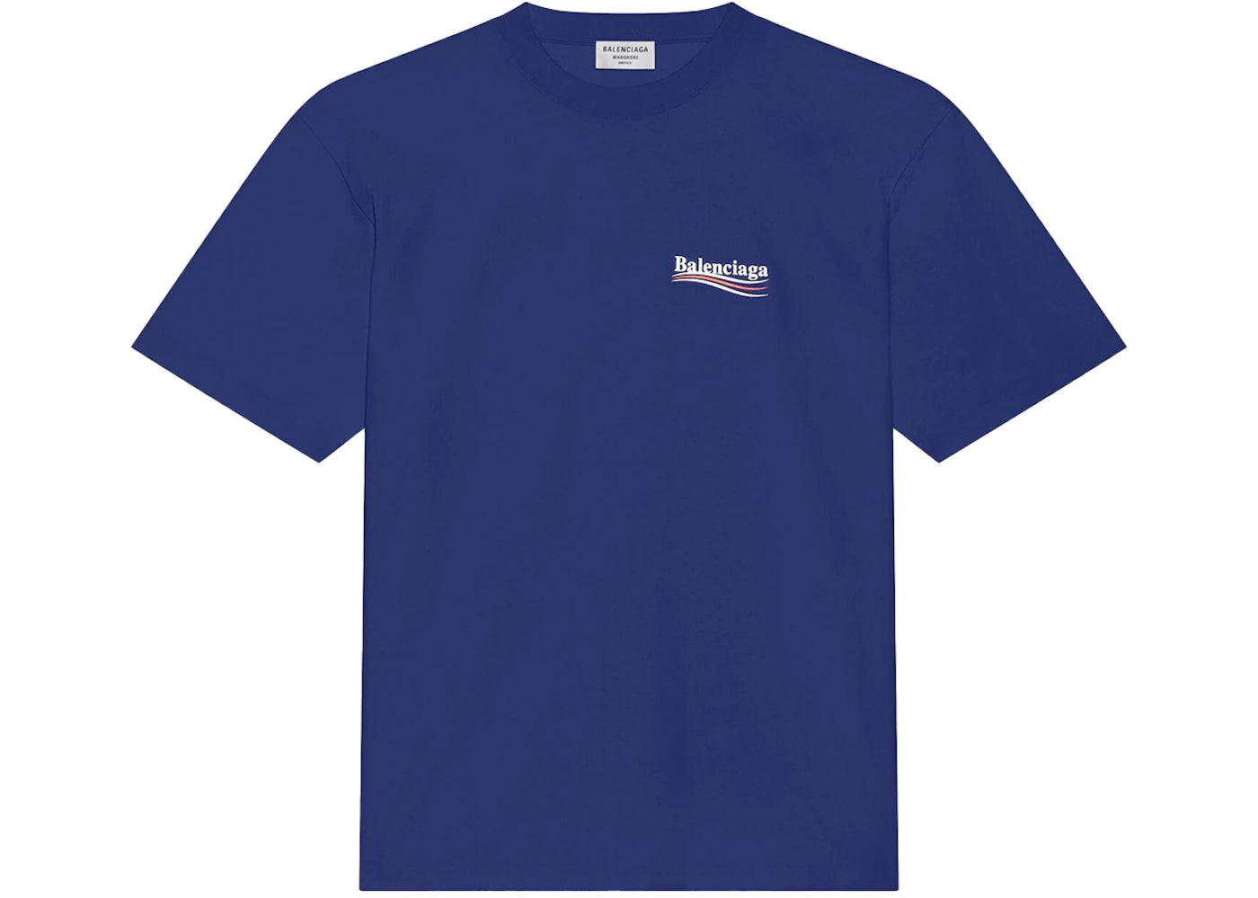 Balenciaga Political Campaign Large Fit T-Shirt Pacific Blue/White - vue secondaire A