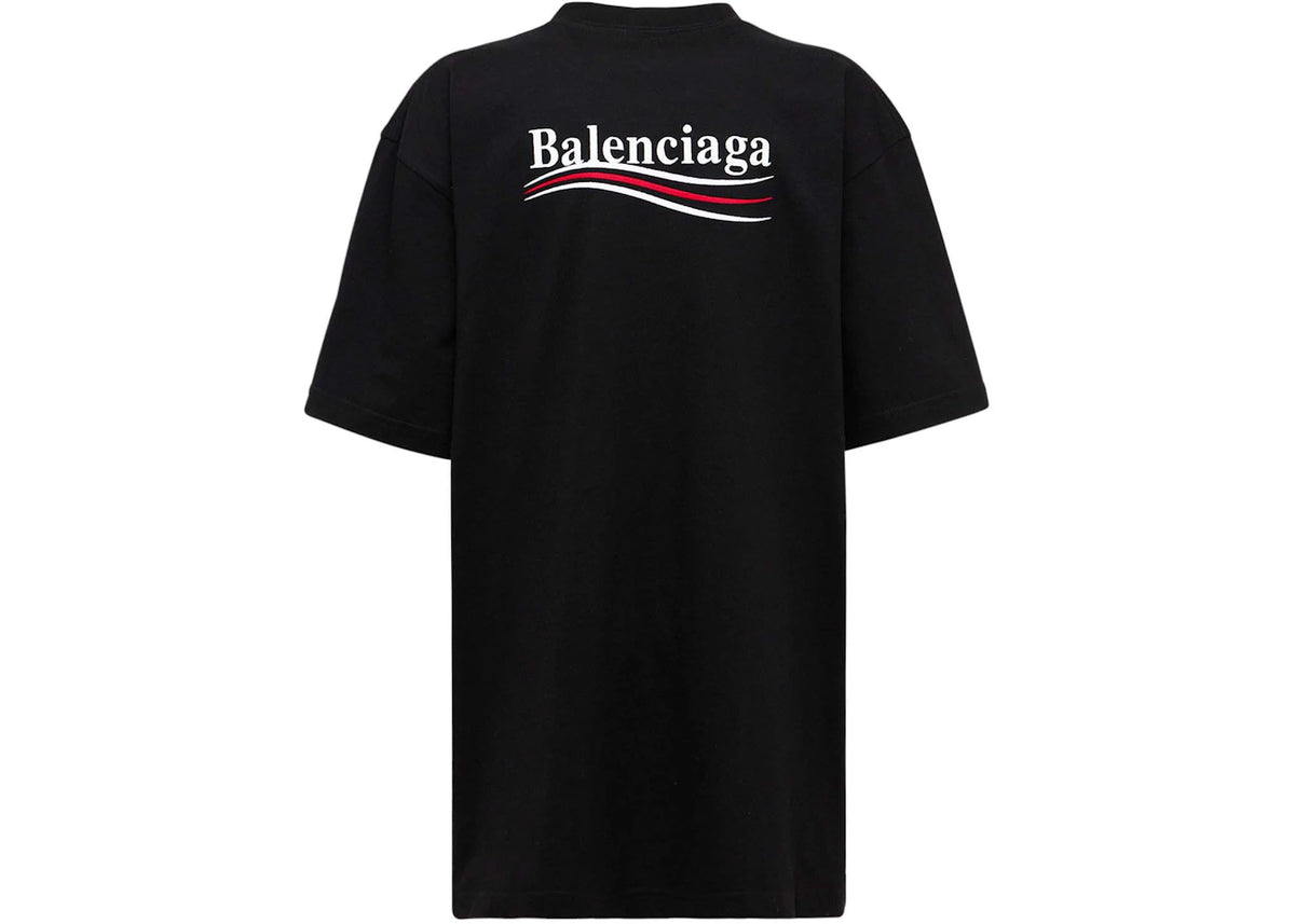 Balenciaga Political Campaign Large Fit T-shirt Black - vue secondaire B