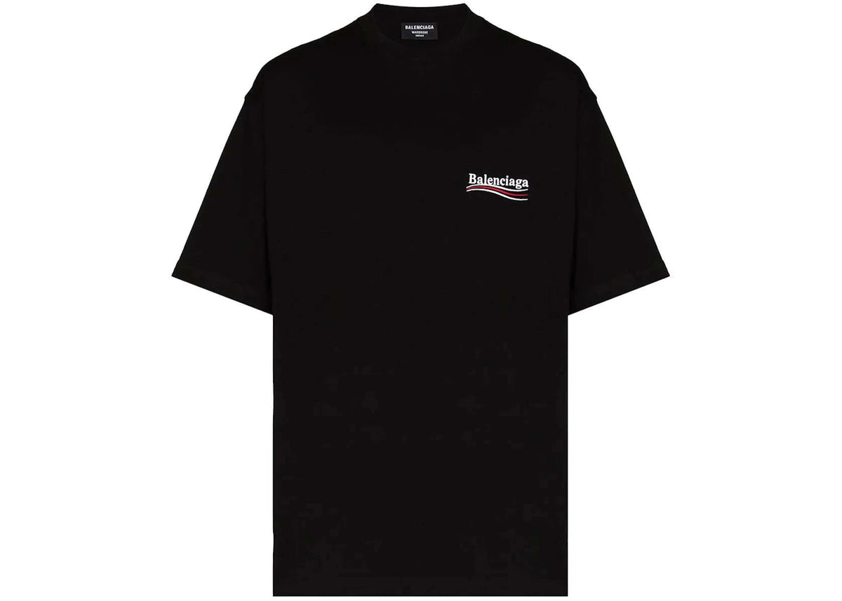 Balenciaga Political Campaign Large Fit T-shirt Black - vue secondaire A