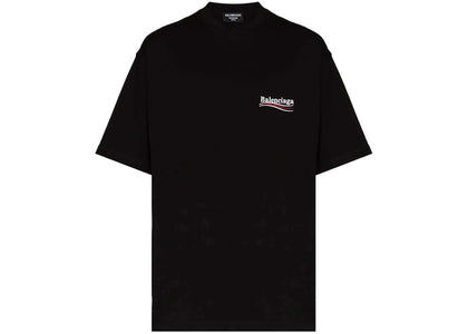 Balenciaga Political Campaign Large Fit T-shirt Black - apparel view 2