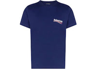 Balenciaga Political Campaign Medium Fit T-Shirt Pacific Blue/White