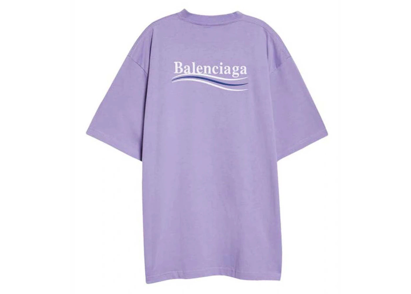 Balenciaga Political Campaign Oversized Logo-Print T-shirt Purple - vue secondaire B